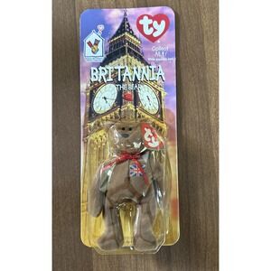 McDonalds TY Beanie Baby Britannia The Bear With Rare Tag Errors 1993, Oakbrook